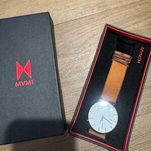 MVMT Men's Tan Leather Watch